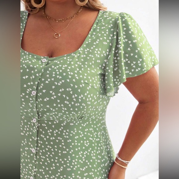 Boho floral print button through midi dress - Picture 6 of 6